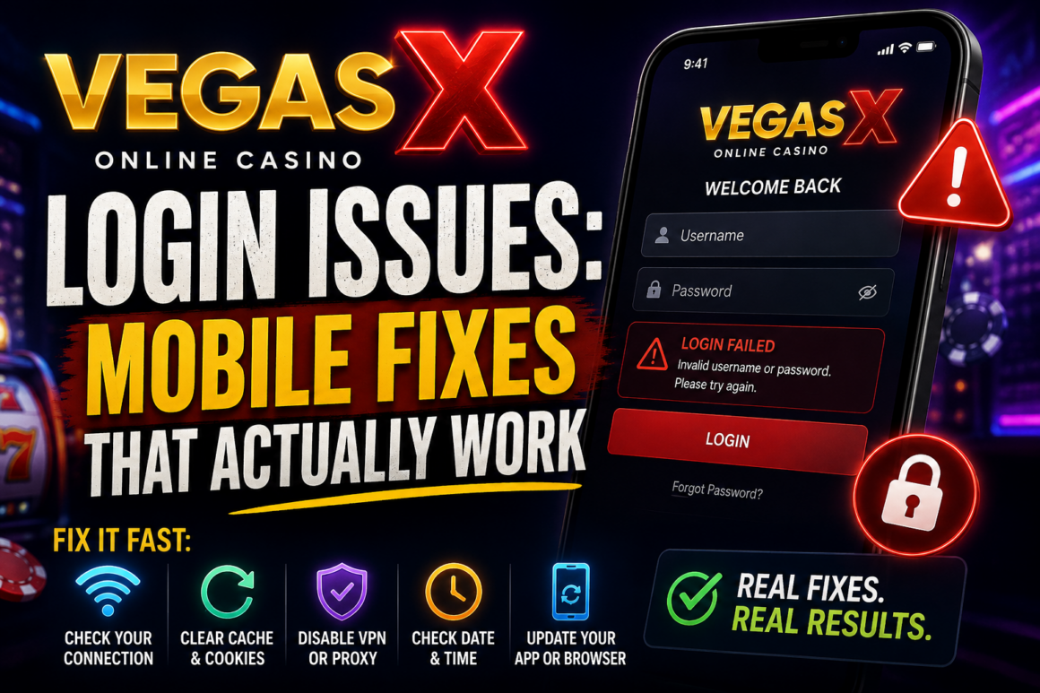 Vegas X Online Casino Login Issues: Mobile Fixes That Actually Work